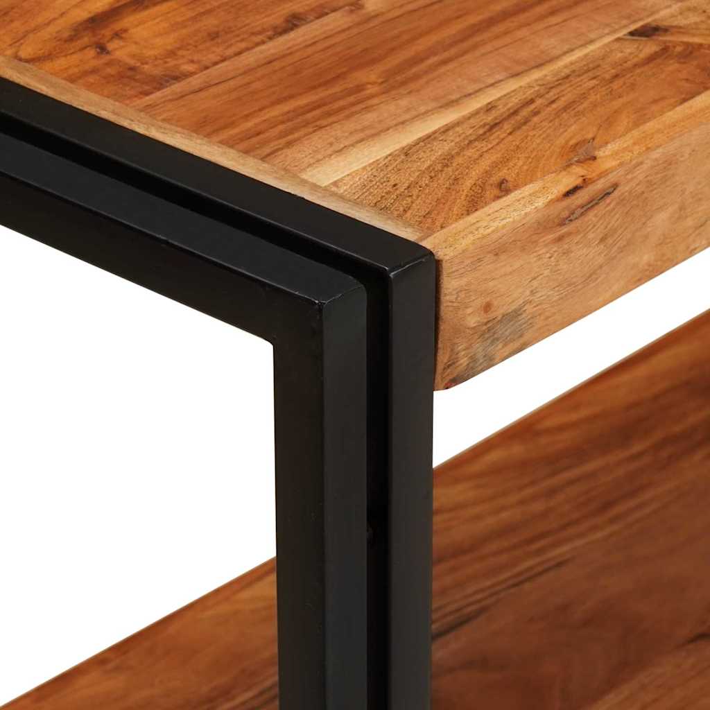 Wandtafel met plank Bruin 160 x 33 x 75 cm Massief Acaciahout is nu te koop bij PeponiXL, paradijselijk wonen!