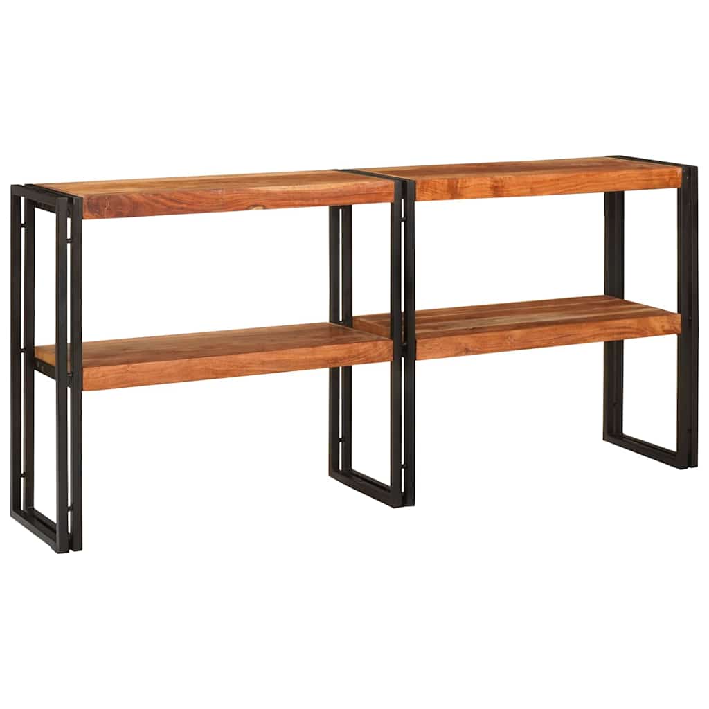 Wandtafel met plank Bruin 160 x 33 x 75 cm Massief Acaciahout is nu te koop bij PeponiXL, paradijselijk wonen!
