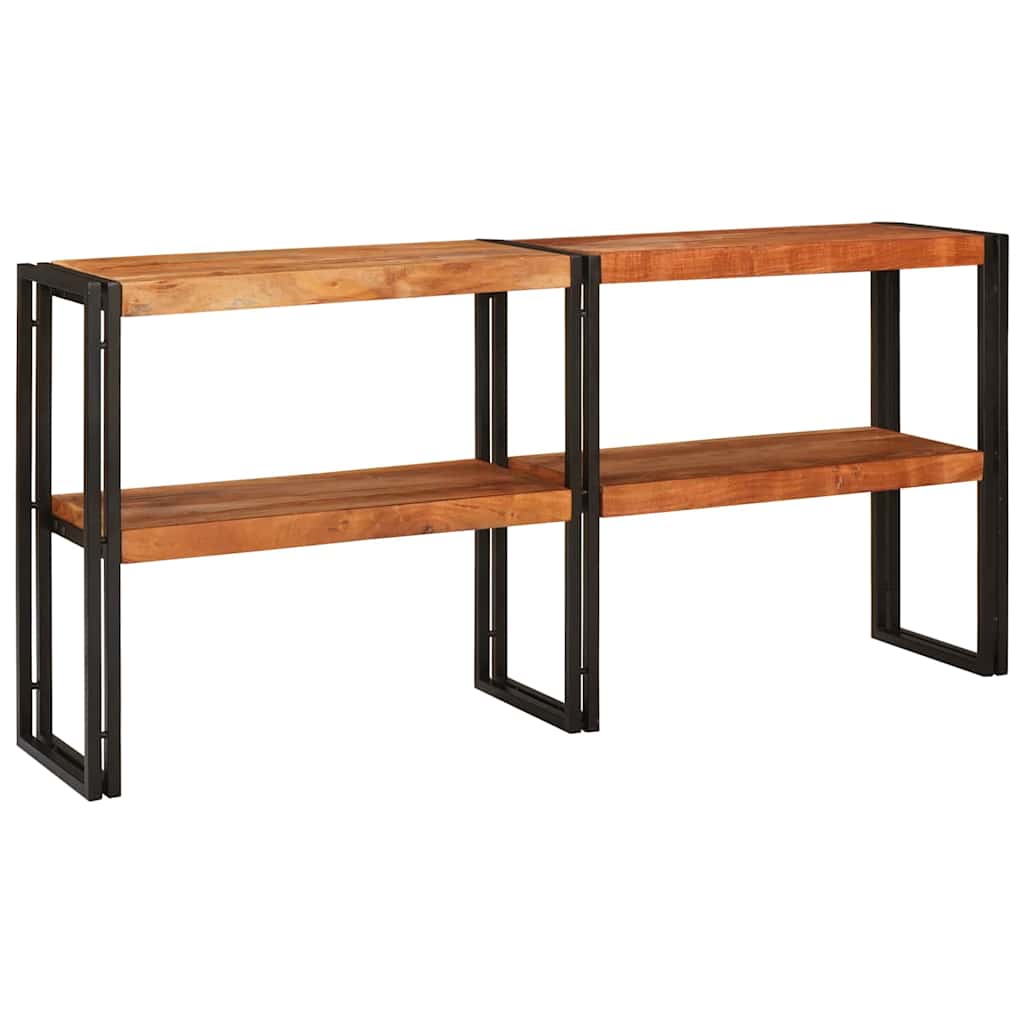 Wandtafel met plank Bruin 160 x 33 x 75 cm Massief Acaciahout is nu te koop bij PeponiXL, paradijselijk wonen!
