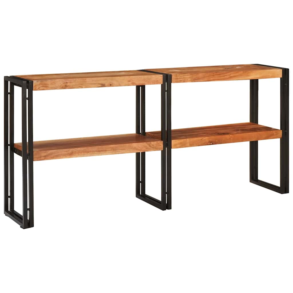 Wandtafel met plank Bruin 160 x 33 x 75 cm Massief Acaciahout is nu te koop bij PeponiXL, paradijselijk wonen!