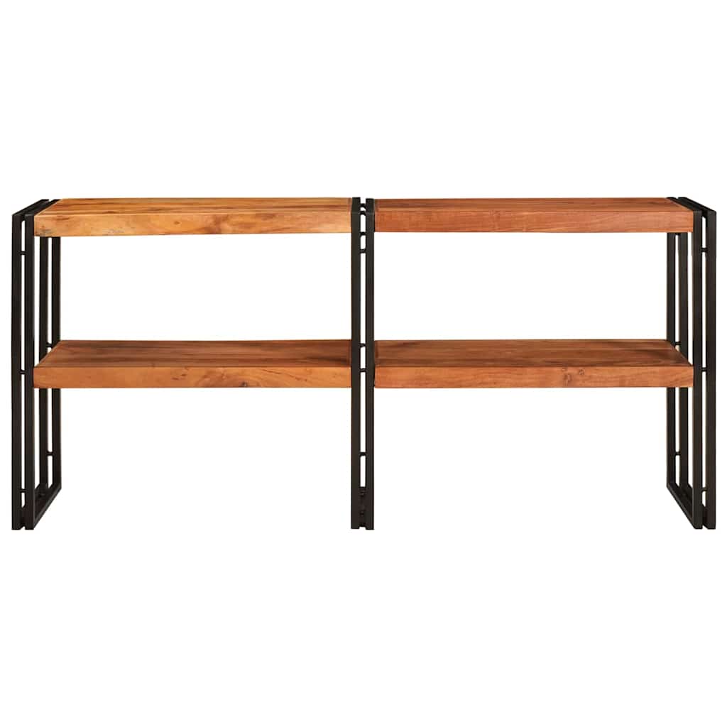 Wandtafel met plank Bruin 160 x 33 x 75 cm Massief Acaciahout is nu te koop bij PeponiXL, paradijselijk wonen!