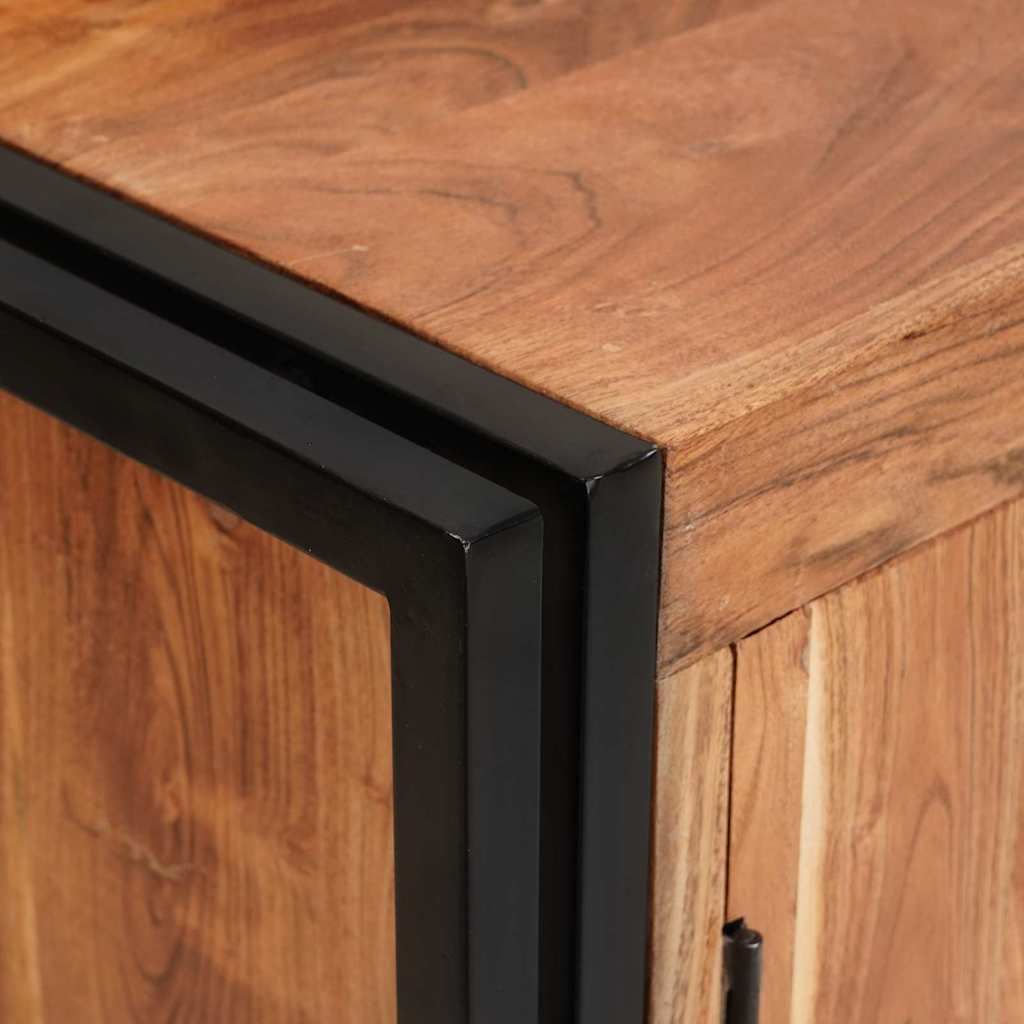 Dressoir met deuren Bruin Massief acaciahout en metaal is nu te koop bij PeponiXL, paradijselijk wonen!