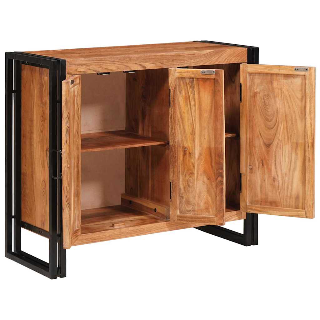Dressoir met deuren Bruin Massief acaciahout en metaal is nu te koop bij PeponiXL, paradijselijk wonen!