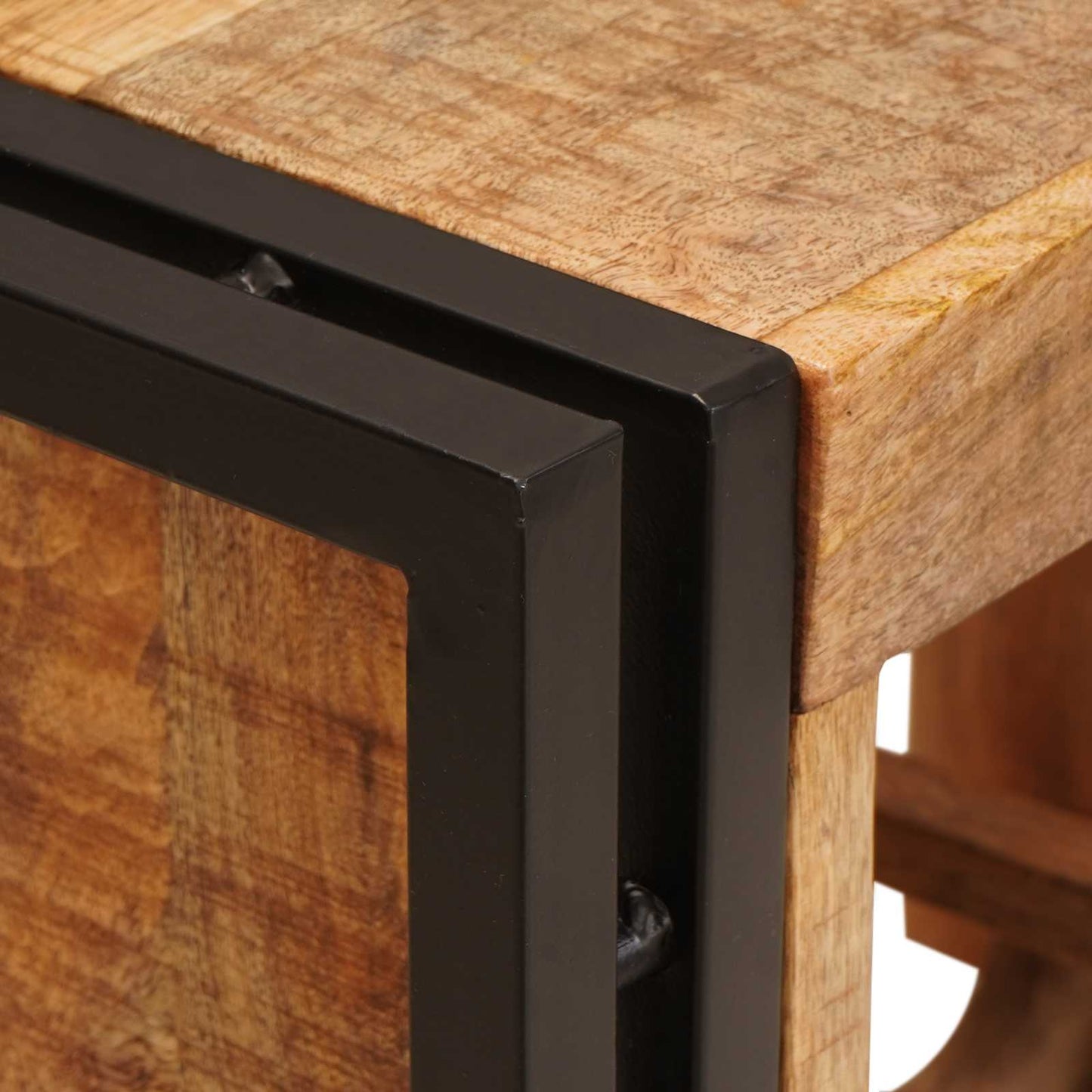 Wijnrek Bruin 100 x 45 x 33 cm Massief Ruw Mango Hout is nu te koop bij PeponiXL, paradijselijk wonen!