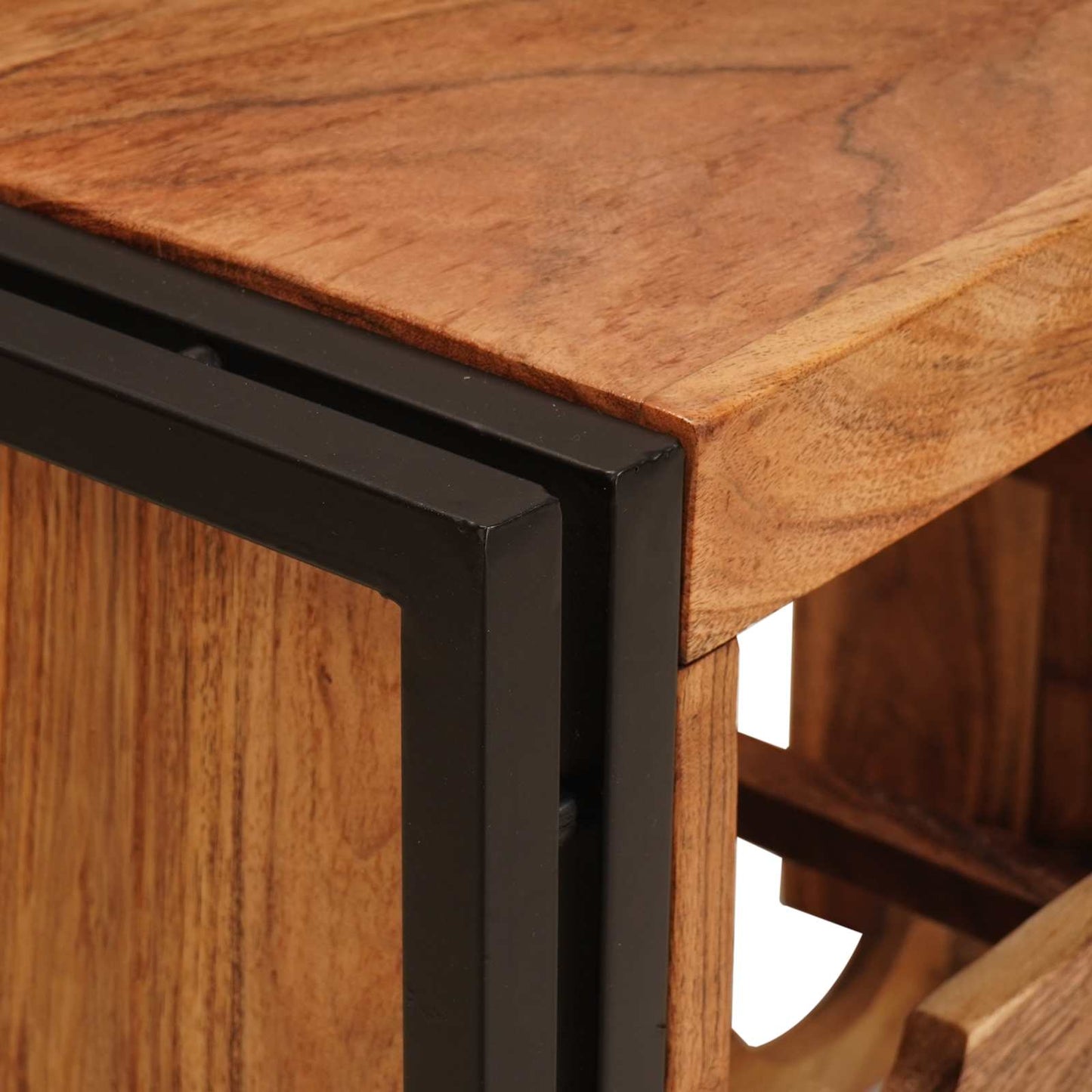 Wijnrek Bruin 100 x 45 x 33 cm Massief Acaciahout is nu te koop bij PeponiXL, paradijselijk wonen!