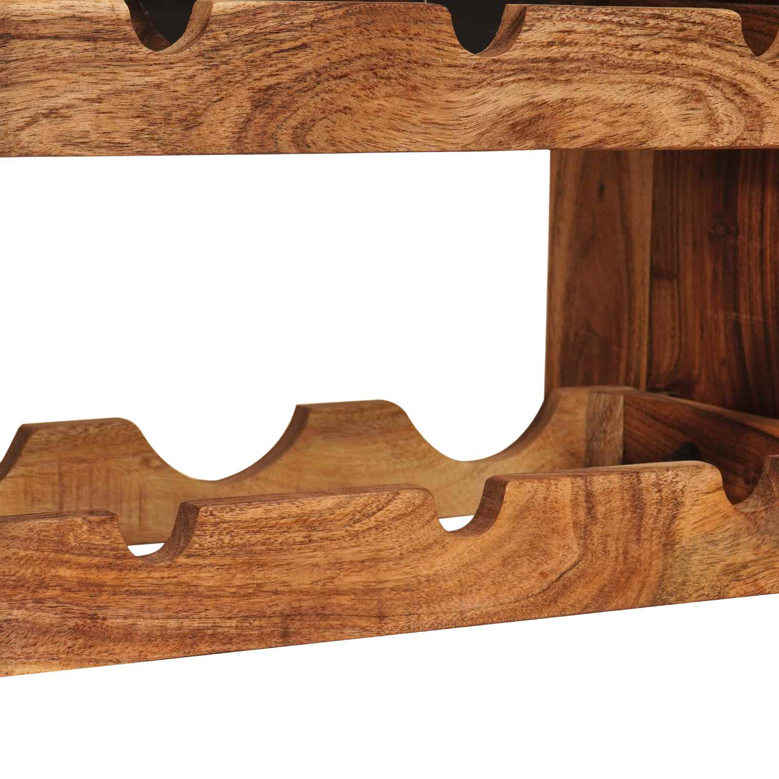 Wijnrek Bruin 100 x 45 x 33 cm Massief Acaciahout is nu te koop bij PeponiXL, paradijselijk wonen!