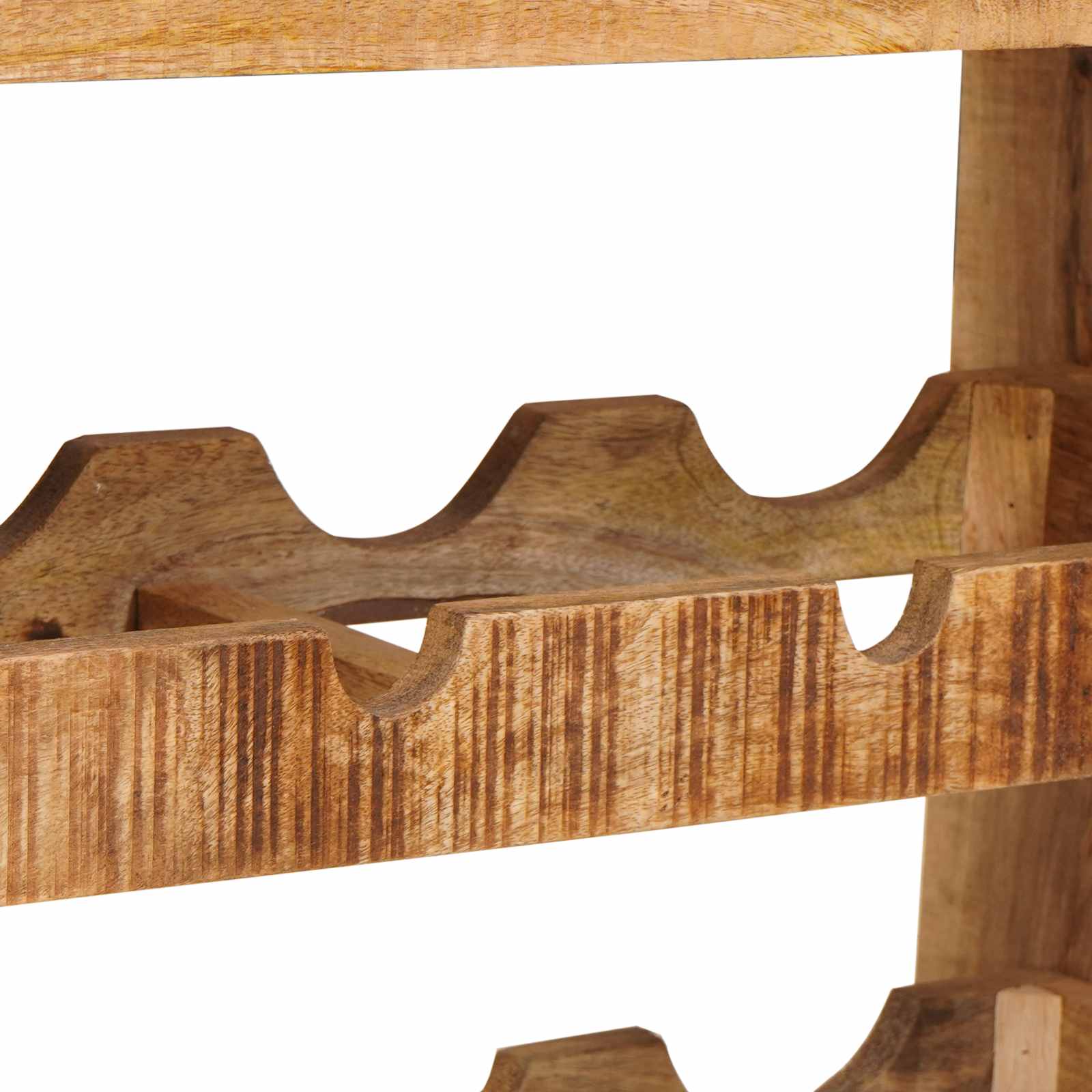Wijnrek Bruin 100 x 45 x 33 cm Massief Ruw Mango Hout is nu te koop bij PeponiXL, paradijselijk wonen!