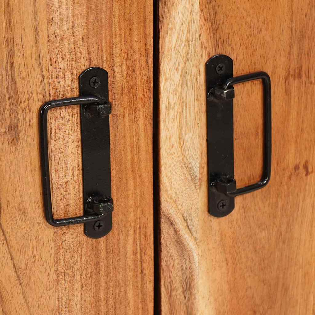 Highboard met Deuren Bruin Massief acaciahout en metaal is nu te koop bij PeponiXL, paradijselijk wonen!