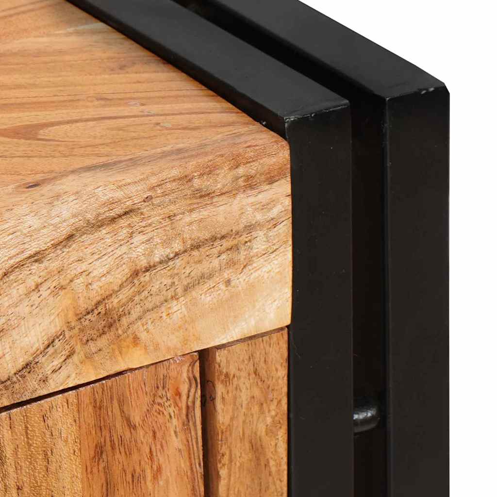 Highboard met Deuren Bruin Massief acaciahout en metaal is nu te koop bij PeponiXL, paradijselijk wonen!