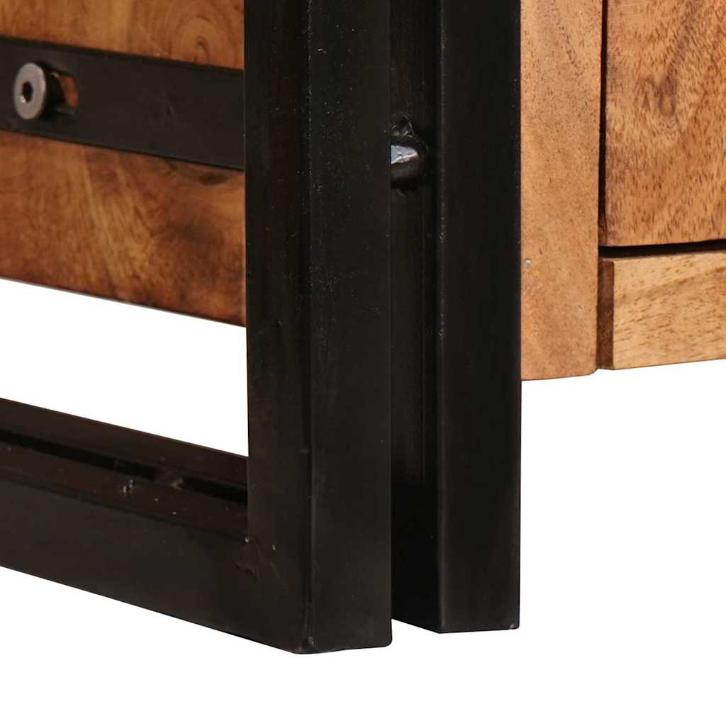 Highboard met Deuren Bruin Massief acaciahout en metaal is nu te koop bij PeponiXL, paradijselijk wonen!