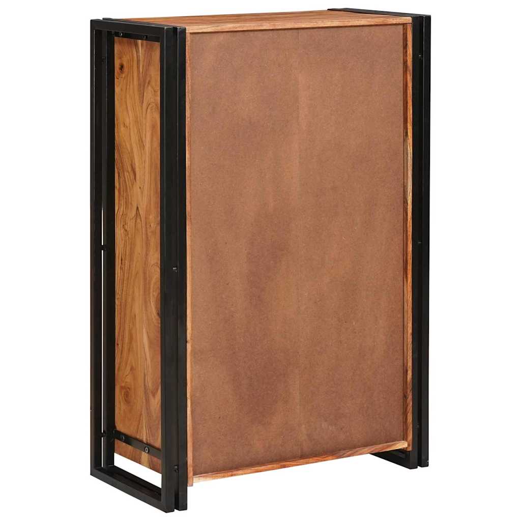Highboard met Deuren Bruin Massief acaciahout en metaal is nu te koop bij PeponiXL, paradijselijk wonen!
