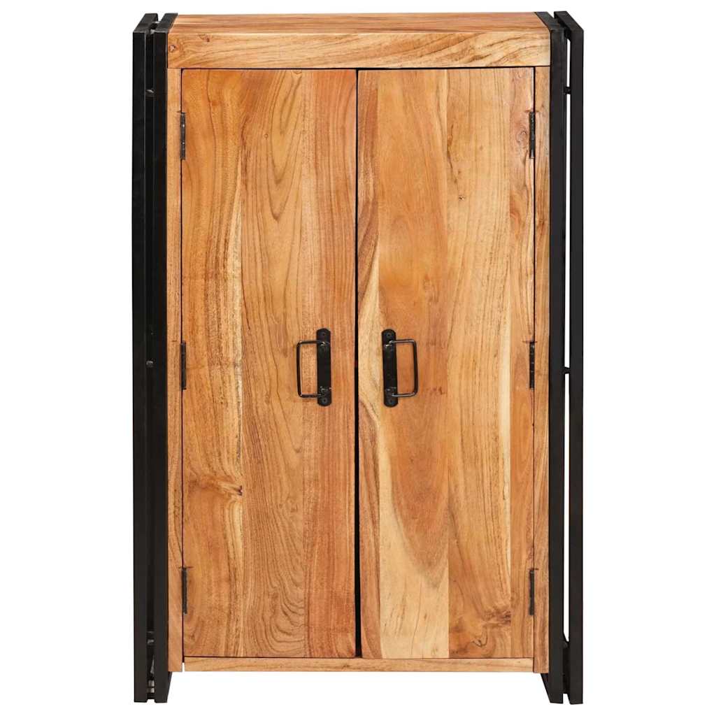 Highboard met Deuren Bruin Massief acaciahout en metaal is nu te koop bij PeponiXL, paradijselijk wonen!