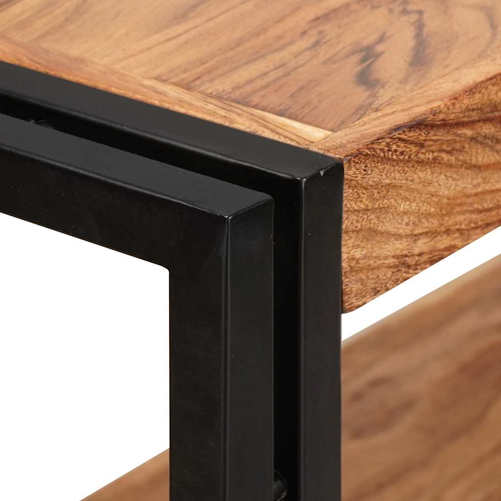 Boekenkast met Deuren Bruin Massief acaciahout en metaal is nu te koop bij PeponiXL, paradijselijk wonen!