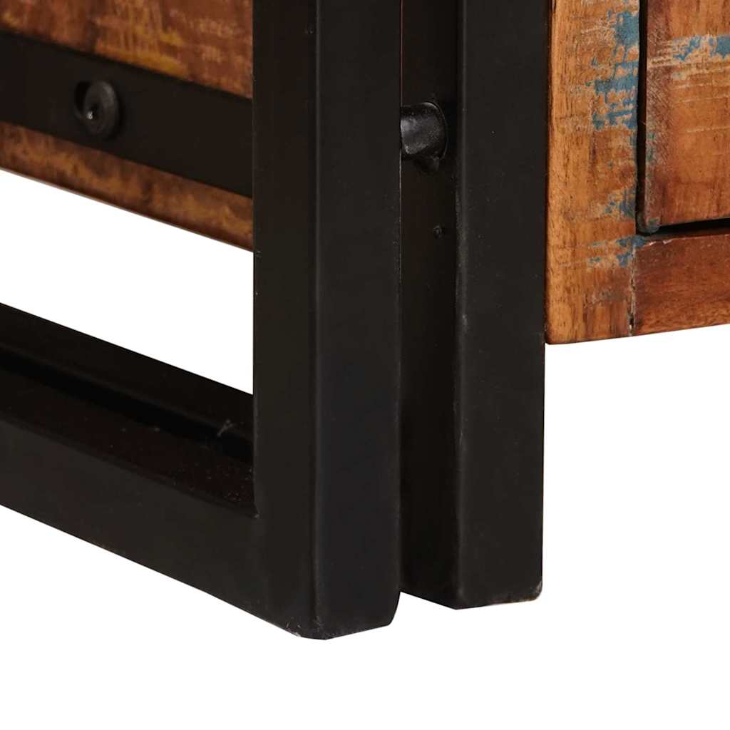 Boekenkast met Deuren Bruin Massief Gerecycled Hout en Metaal is nu te koop bij PeponiXL, paradijselijk wonen!