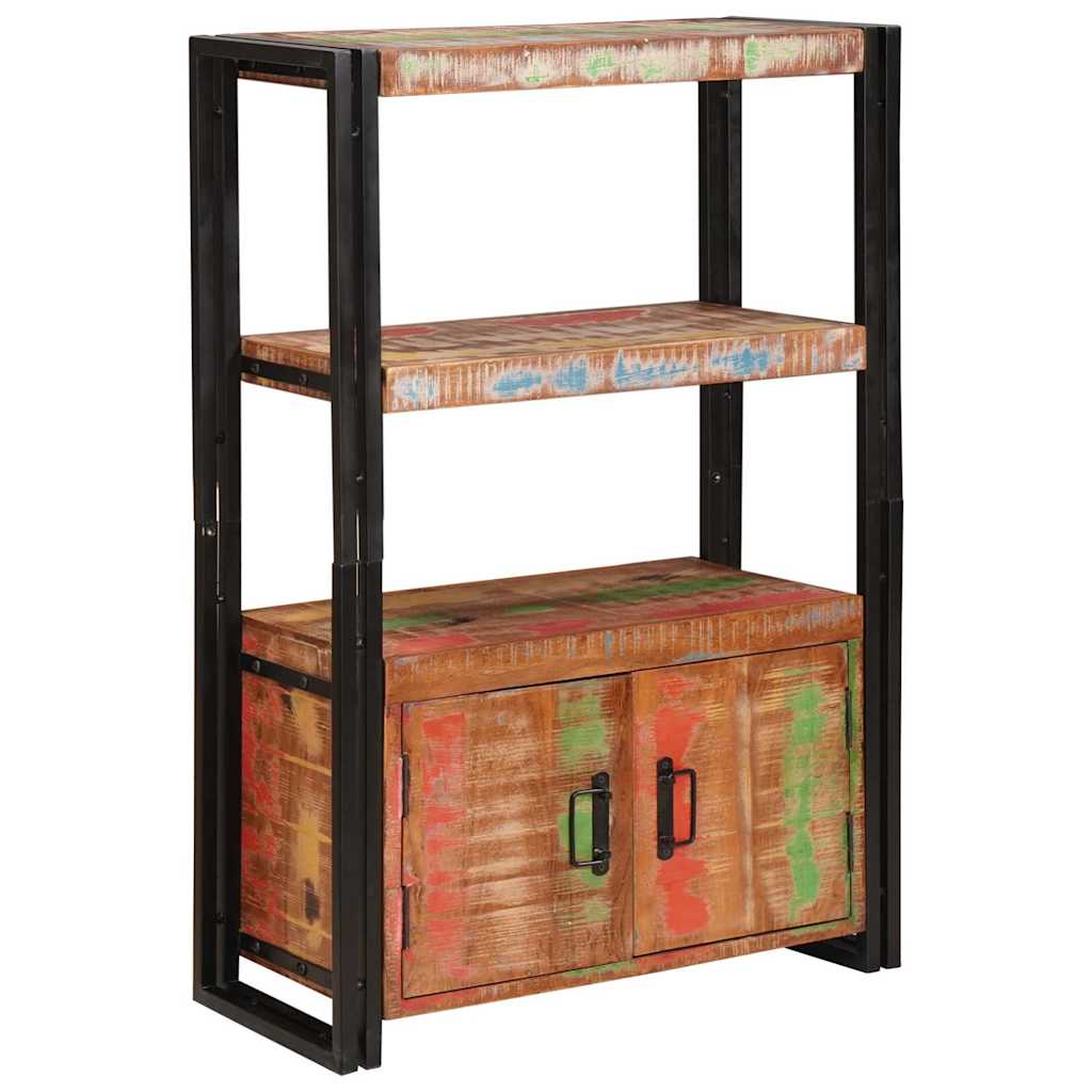 Boekenkast met Deuren Bruin Massief Gerecycled Hout en Metaal is nu te koop bij PeponiXL, paradijselijk wonen!