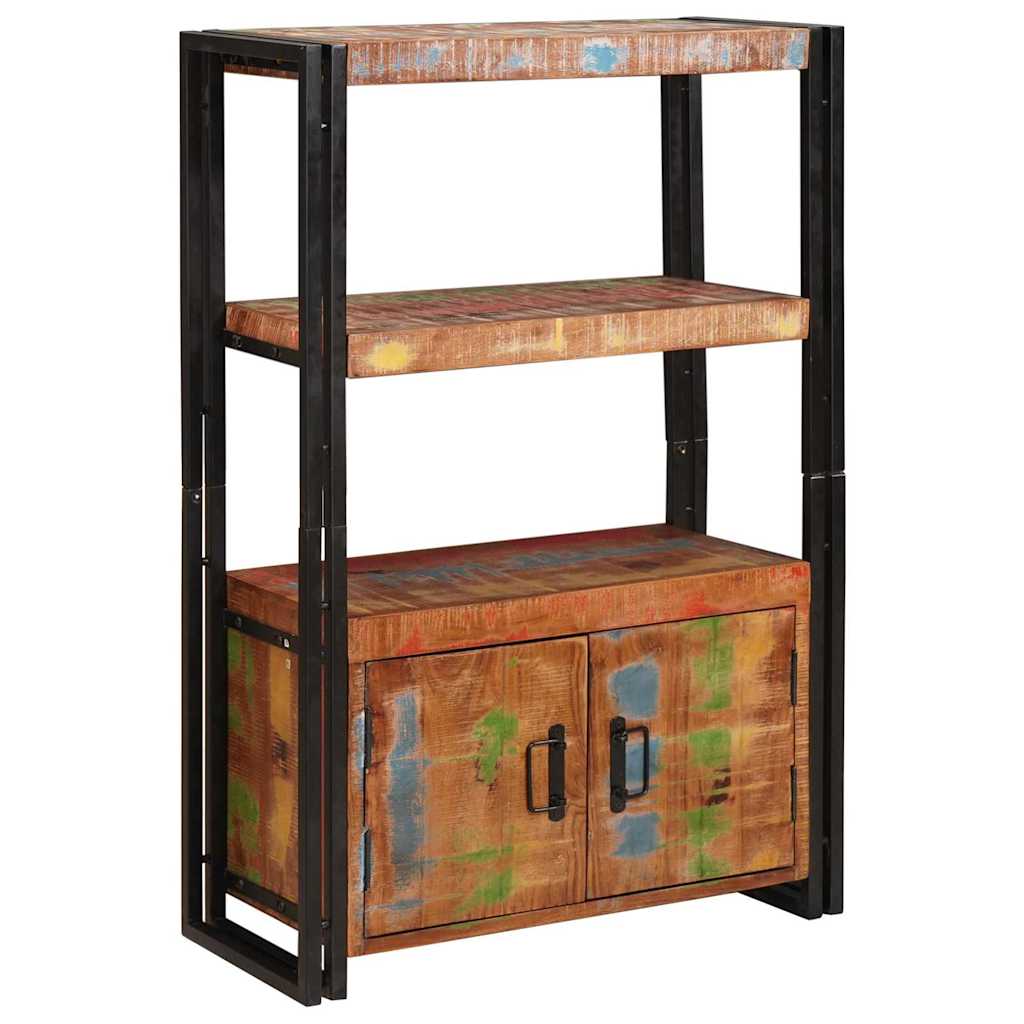 Boekenkast met Deuren Bruin Massief Gerecycled Hout en Metaal is nu te koop bij PeponiXL, paradijselijk wonen!