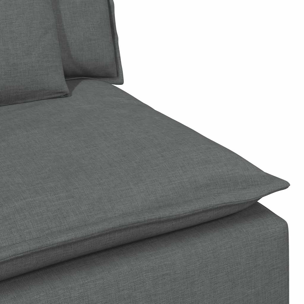 Modulaire bank met voetenbank en kussens donkergrijs is nu te koop bij PeponiXL, paradijselijk wonen!