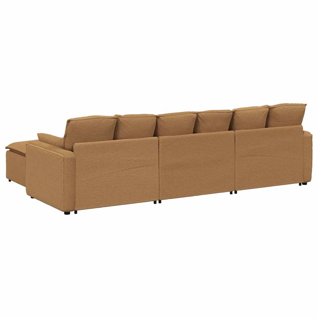 Modulaire bank met voetenbank en kussens beige is nu te koop bij PeponiXL, paradijselijk wonen!