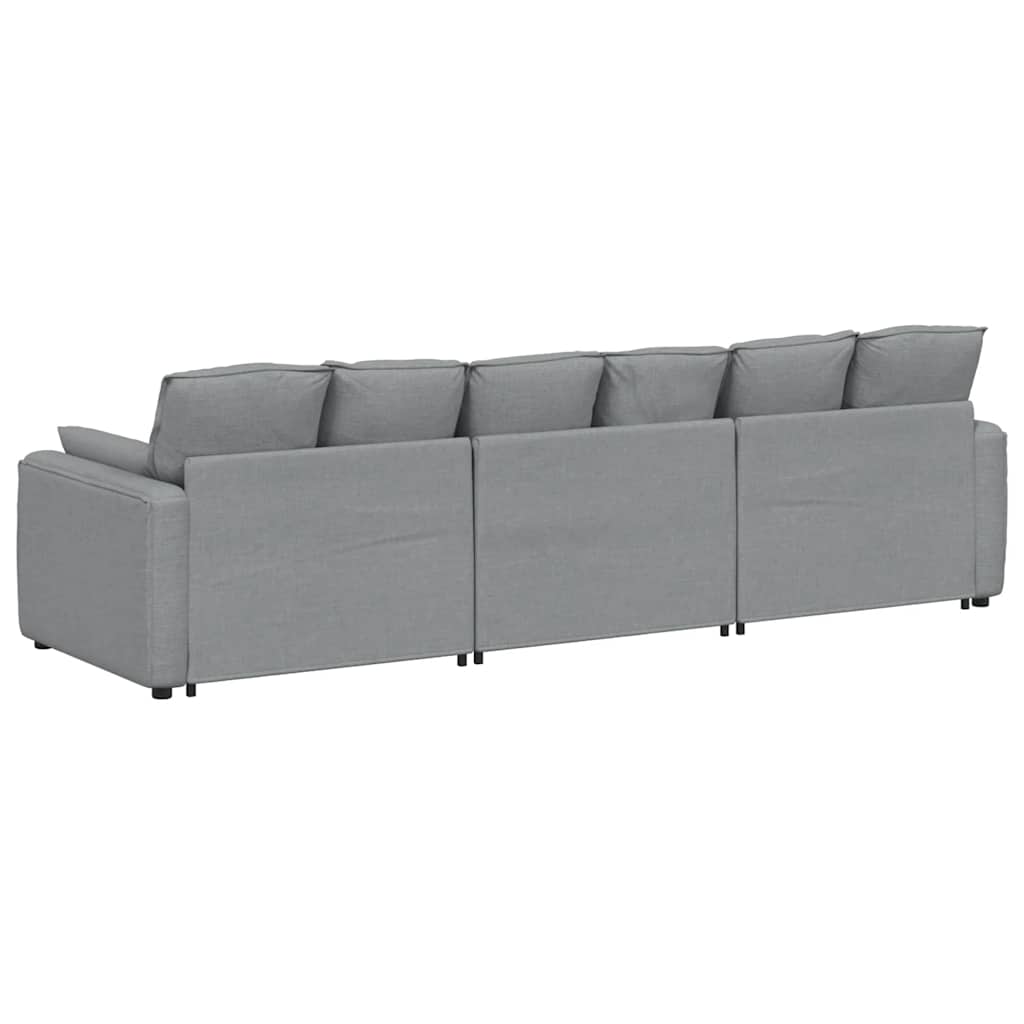 Modulaire bank met kussens lichtgrijs is nu te koop bij PeponiXL, paradijselijk wonen!