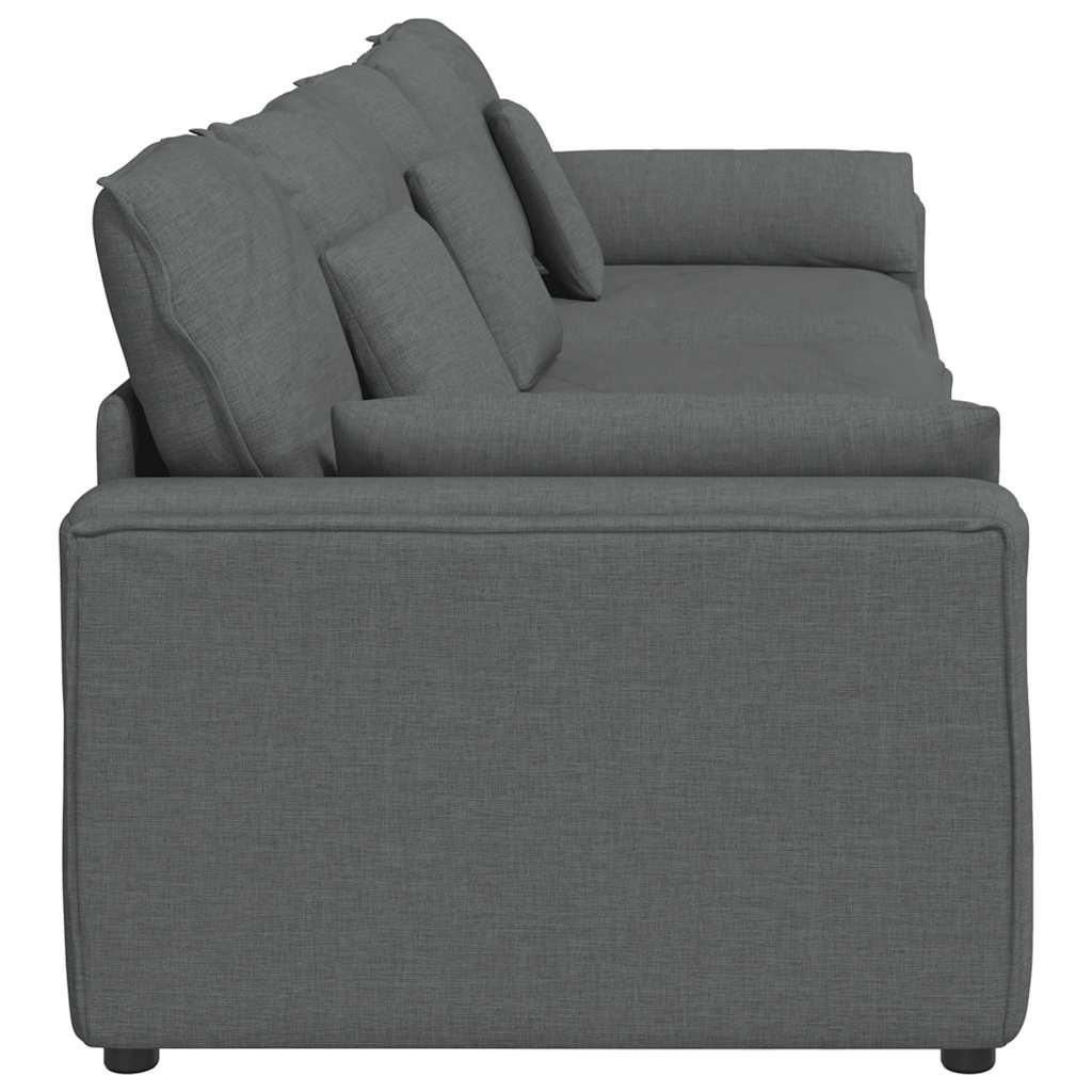 Modulaire bank met kussens donkergrijs is nu te koop bij PeponiXL, paradijselijk wonen!