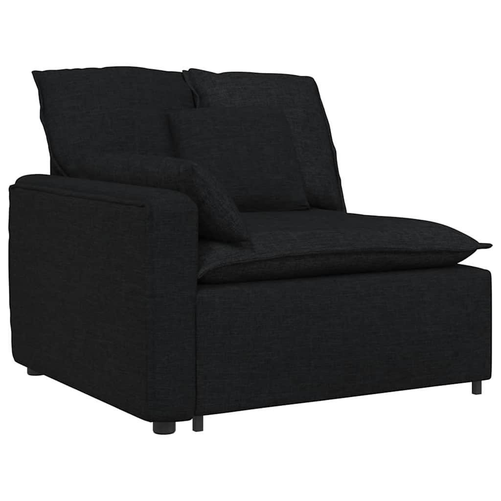 Modulaire bank met kussens zwart is nu te koop bij PeponiXL, paradijselijk wonen!