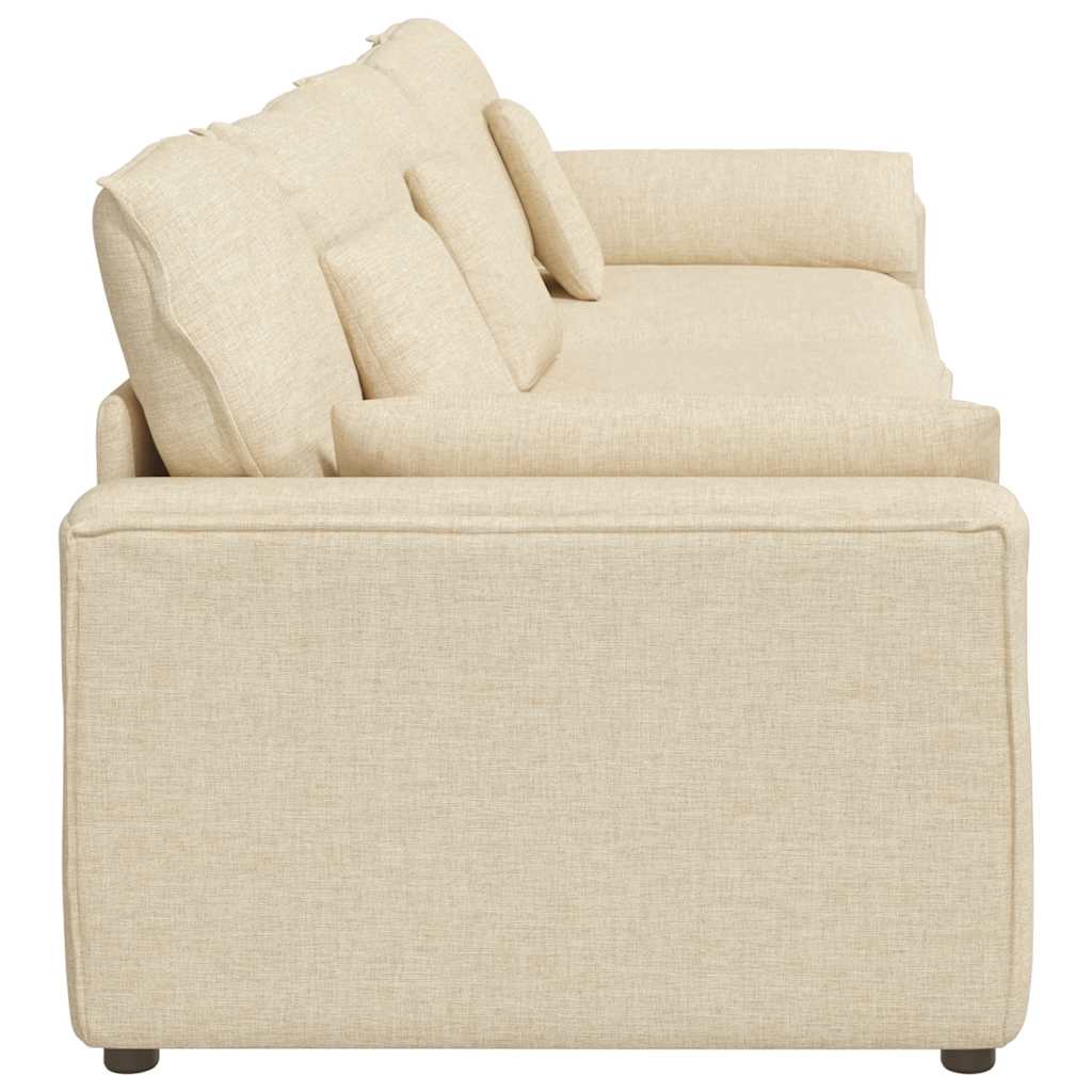 Modulaire bank met kussens crèmekleurig is nu te koop bij PeponiXL, paradijselijk wonen!