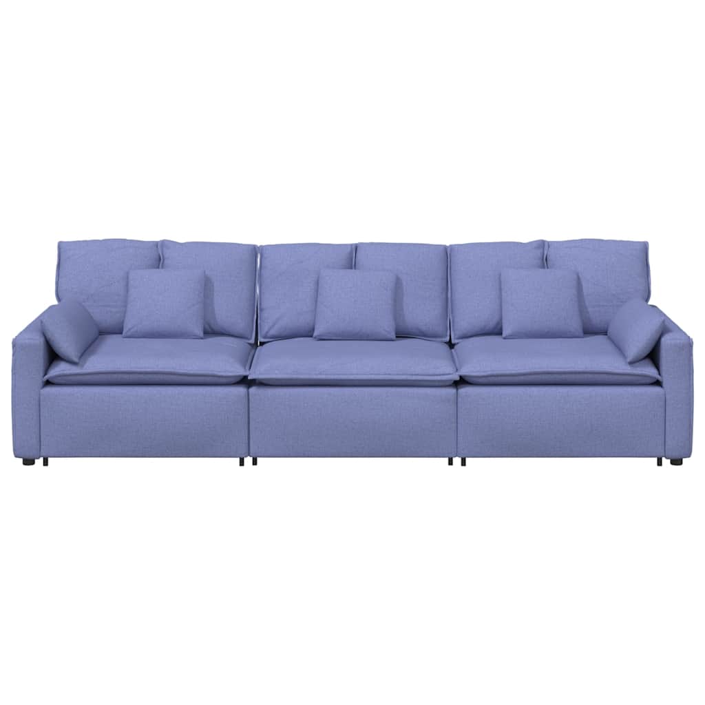 Modulaire bank met kussens jeansblauw