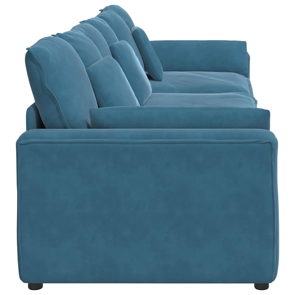 Modulaire bank met kussens blauw is nu te koop bij PeponiXL, paradijselijk wonen!