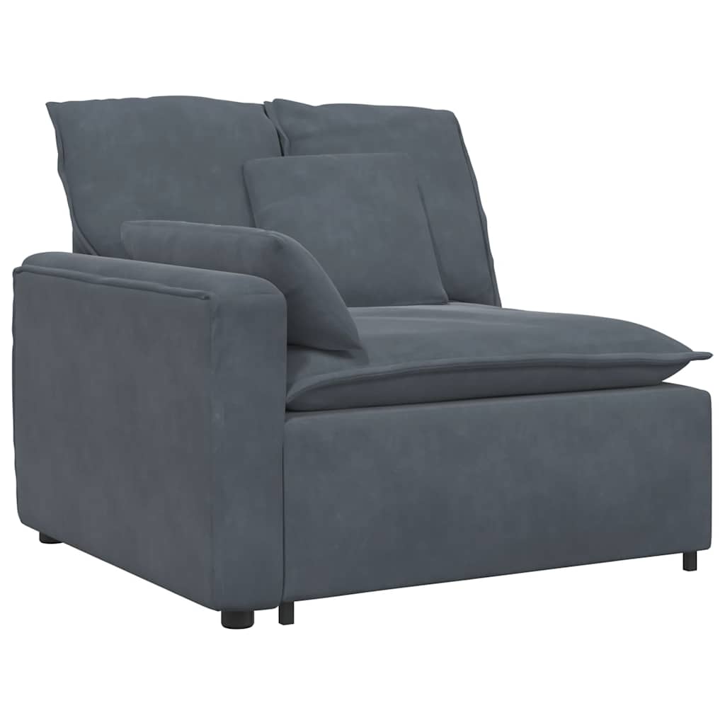 Modulaire bank met kussens donkergrijs is nu te koop bij PeponiXL, paradijselijk wonen!