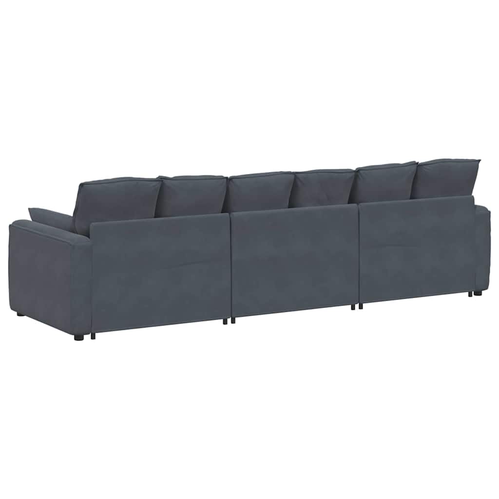 Modulaire bank met kussens donkergrijs is nu te koop bij PeponiXL, paradijselijk wonen!