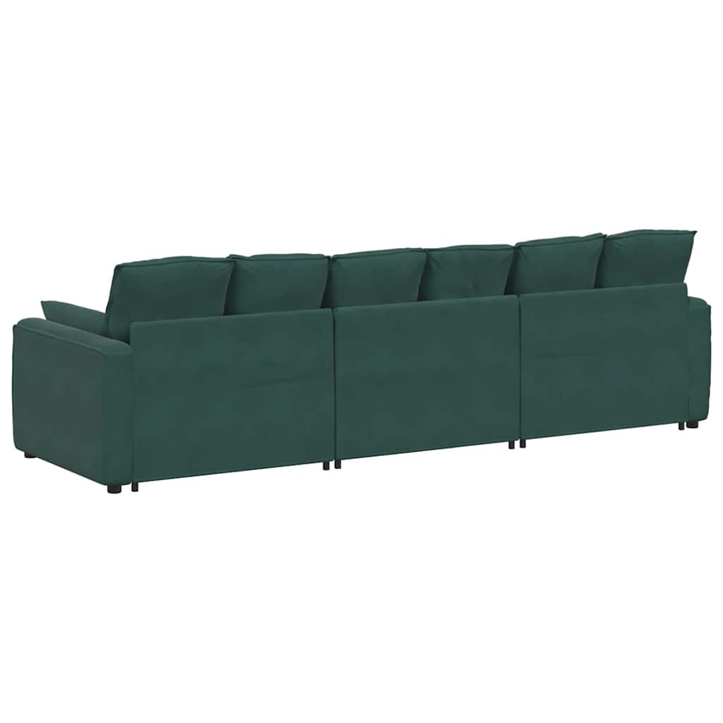 Modulaire bank met kussens donkergroen is nu te koop bij PeponiXL, paradijselijk wonen!
