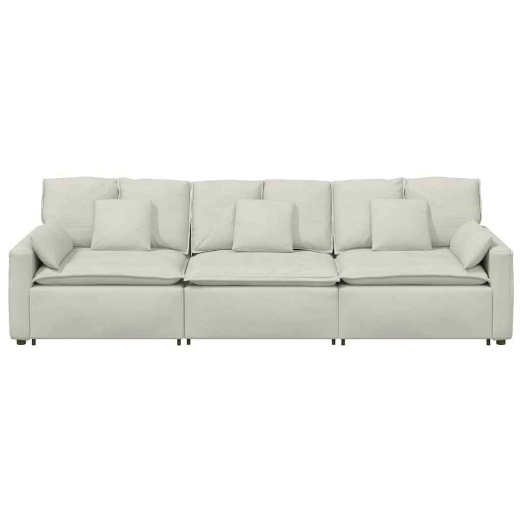 Modulaire bank met kussens crèmekleurig is nu te koop bij PeponiXL, paradijselijk wonen!