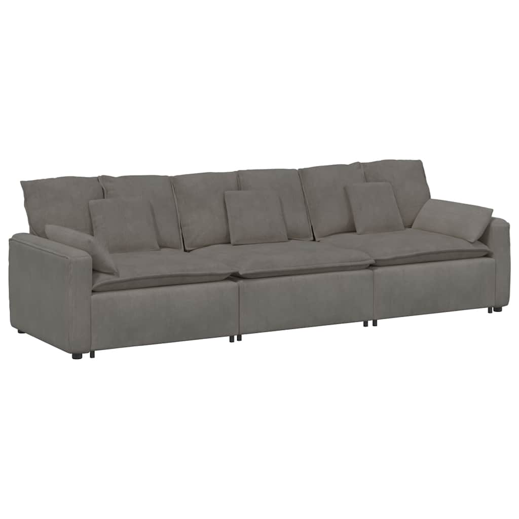 Modulaire bank met kussens lichtgrijs is nu te koop bij PeponiXL, paradijselijk wonen!