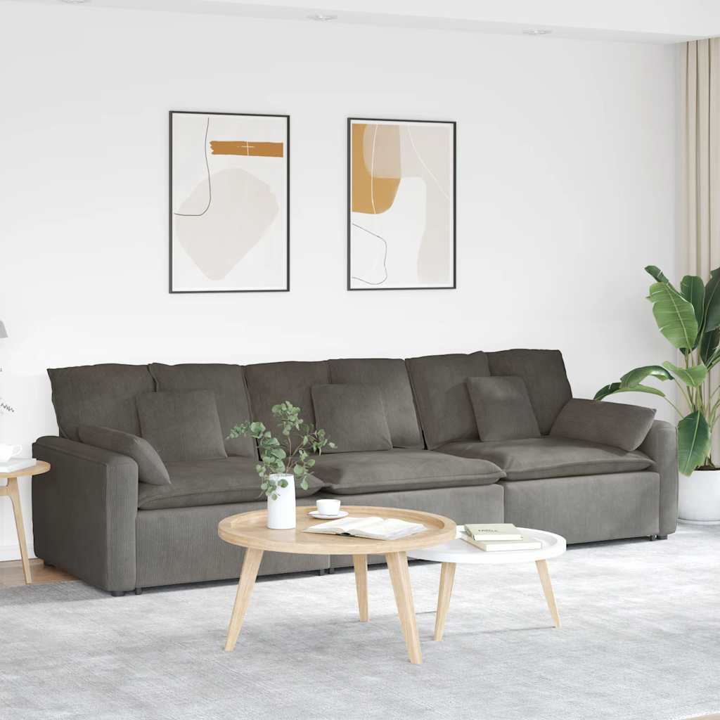 Modulaire bank met kussens lichtgrijs is nu te koop bij PeponiXL, paradijselijk wonen!