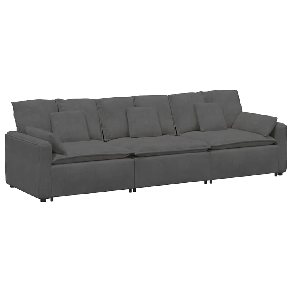 Modulaire bank met kussens donkergrijs is nu te koop bij PeponiXL, paradijselijk wonen!