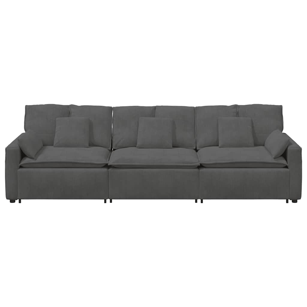 Modulaire bank met kussens donkergrijs is nu te koop bij PeponiXL, paradijselijk wonen!
