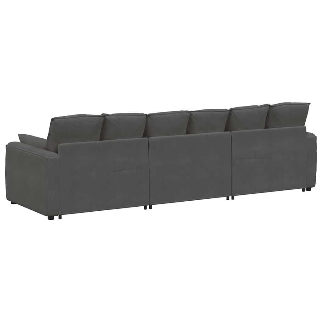 Modulaire bank met kussens donkergrijs is nu te koop bij PeponiXL, paradijselijk wonen!