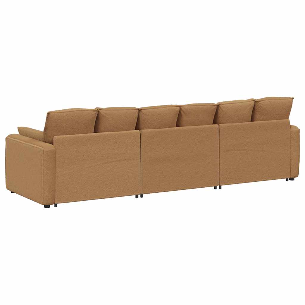 Modulaire bank met kussens beige is nu te koop bij PeponiXL, paradijselijk wonen!