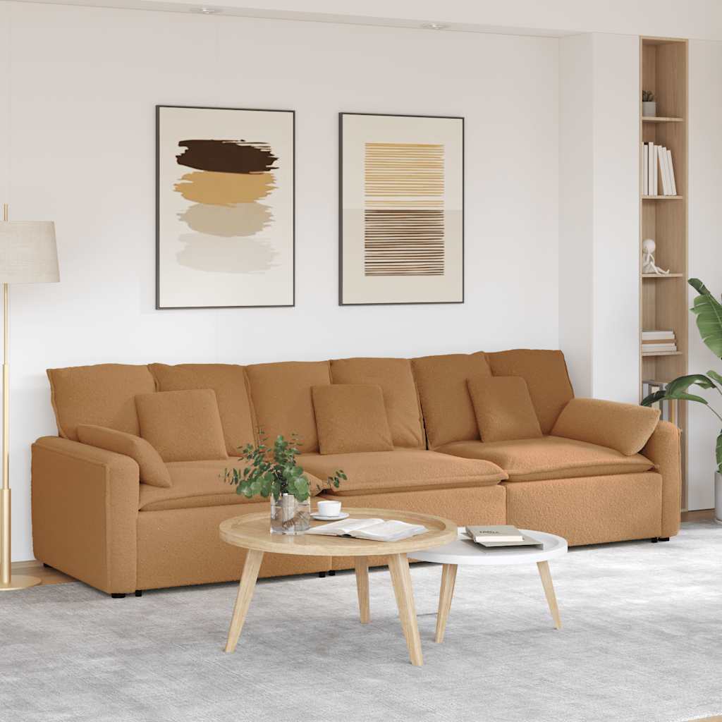 Modulaire bank met kussens beige is nu te koop bij PeponiXL, paradijselijk wonen!