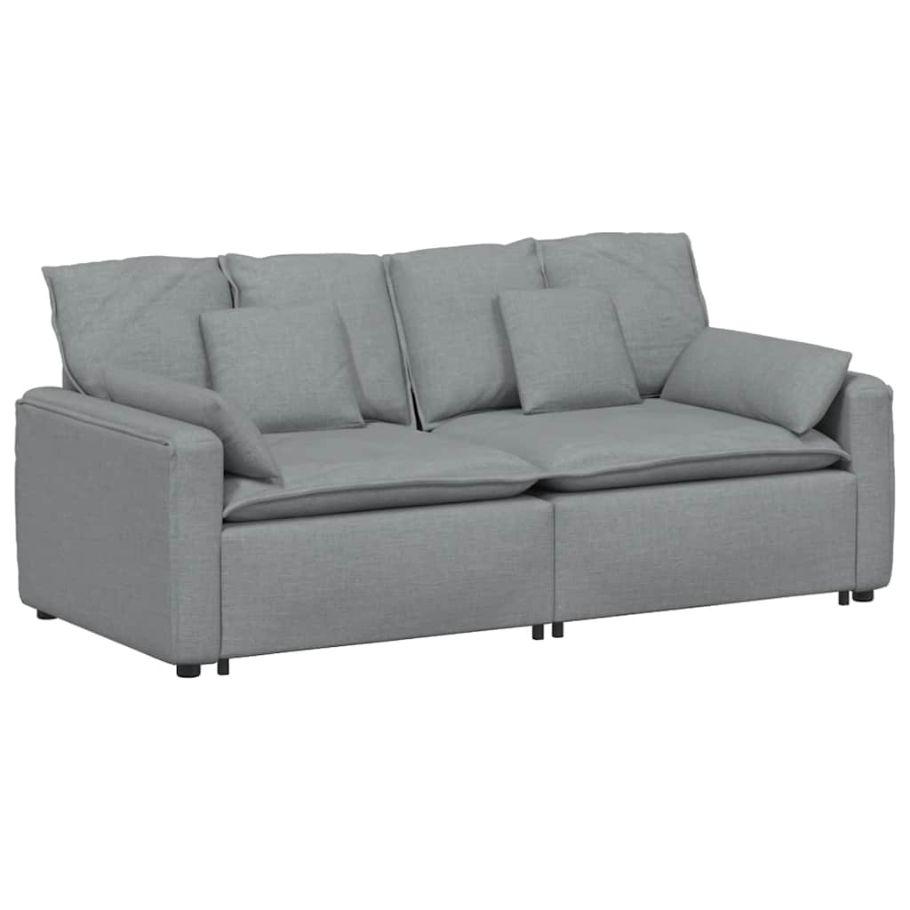 Modulaire bank met kussens lichtgrijs is nu te koop bij PeponiXL, paradijselijk wonen!