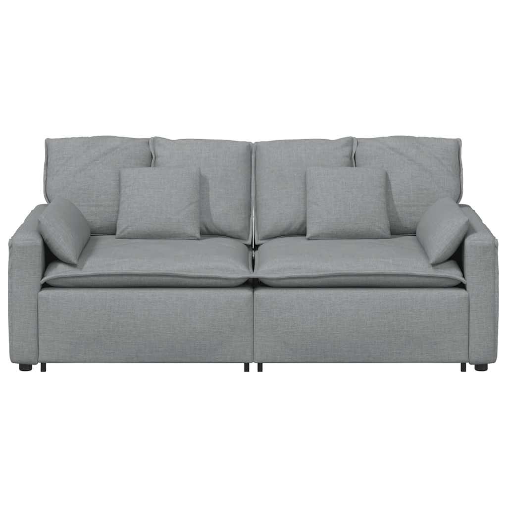 Modulaire bank met kussens lichtgrijs is nu te koop bij PeponiXL, paradijselijk wonen!