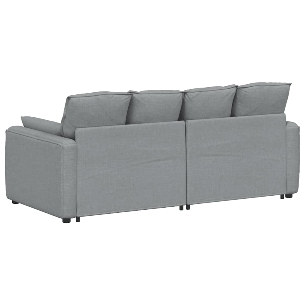 Modulaire bank met kussens lichtgrijs is nu te koop bij PeponiXL, paradijselijk wonen!