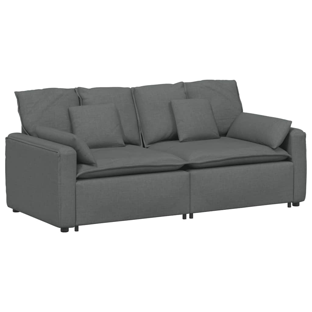 Modulaire bank met kussens donkergrijs is nu te koop bij PeponiXL, paradijselijk wonen!