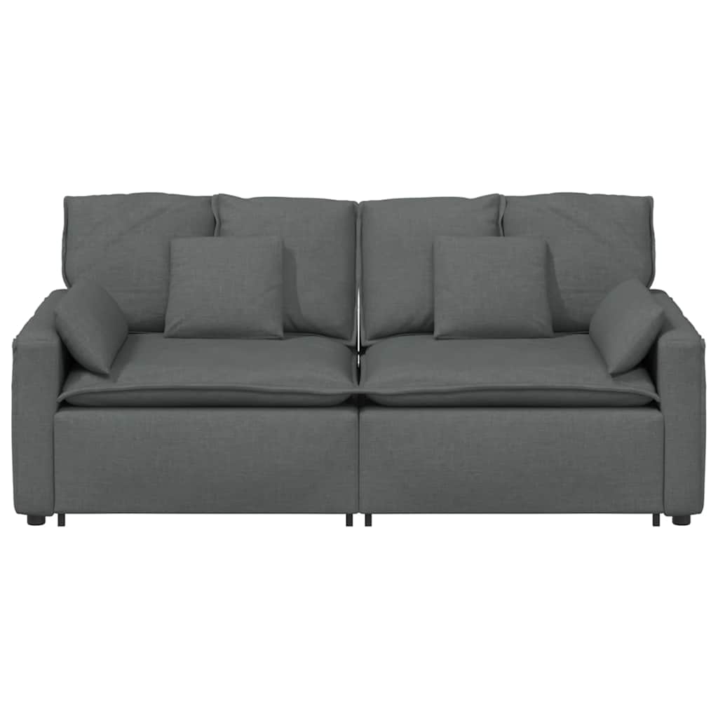 Modulaire bank met kussens donkergrijs is nu te koop bij PeponiXL, paradijselijk wonen!