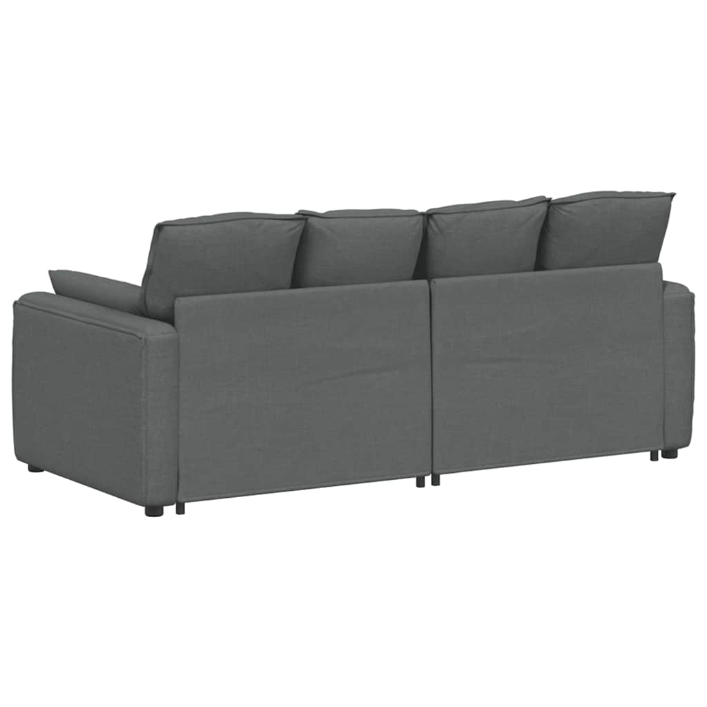 Modulaire bank met kussens donkergrijs is nu te koop bij PeponiXL, paradijselijk wonen!