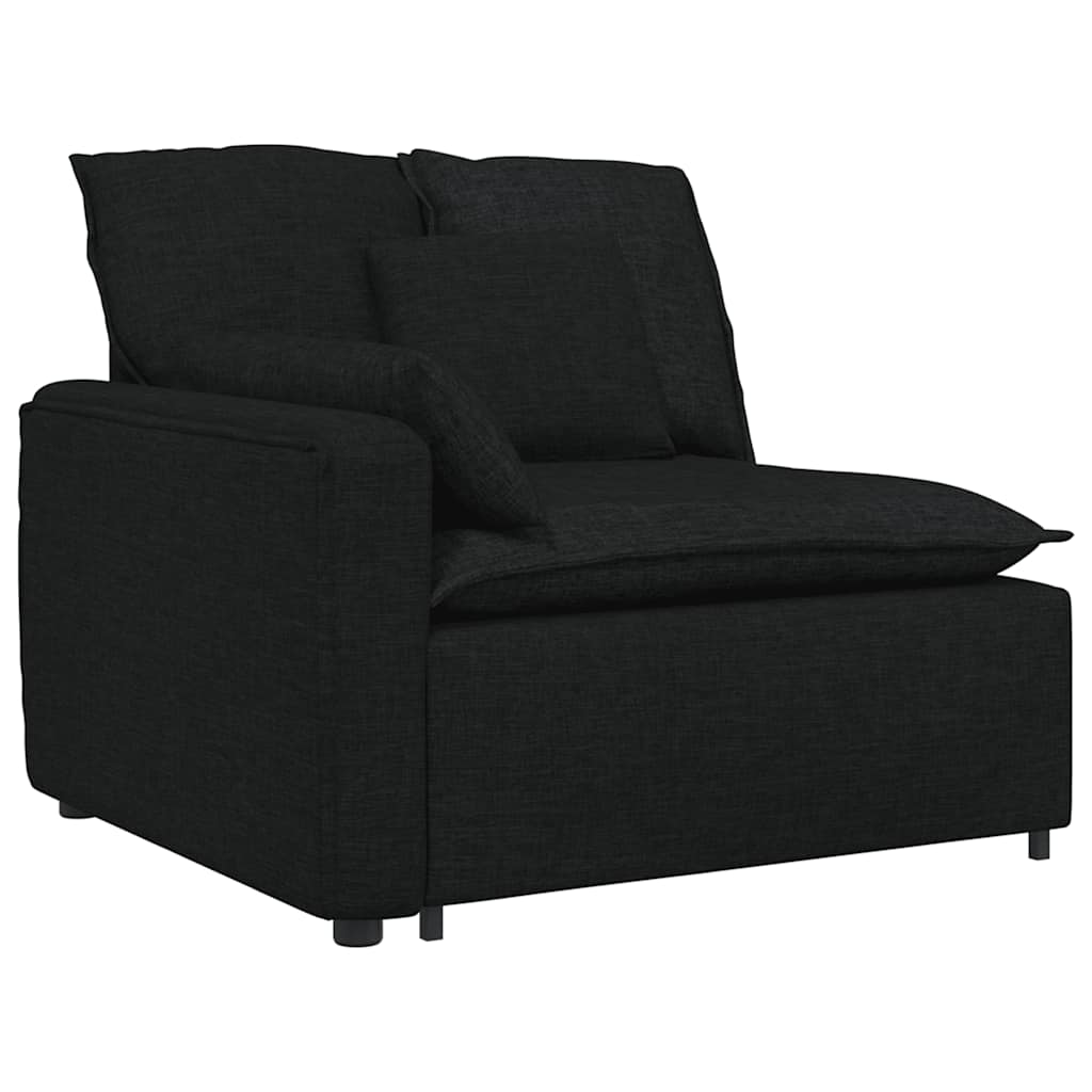 Modulaire bank met kussens zwart is nu te koop bij PeponiXL, paradijselijk wonen!