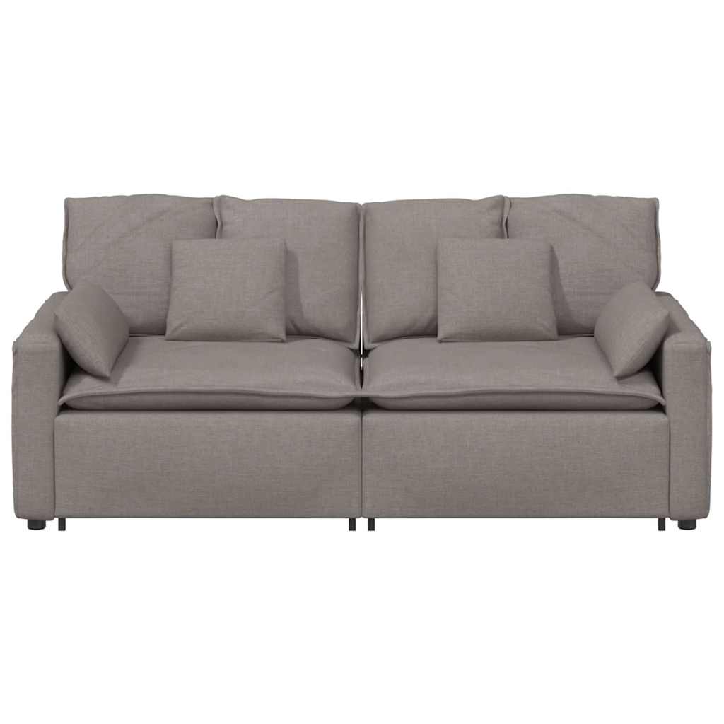 Modulaire bank met kussens taupe is nu te koop bij PeponiXL, paradijselijk wonen!