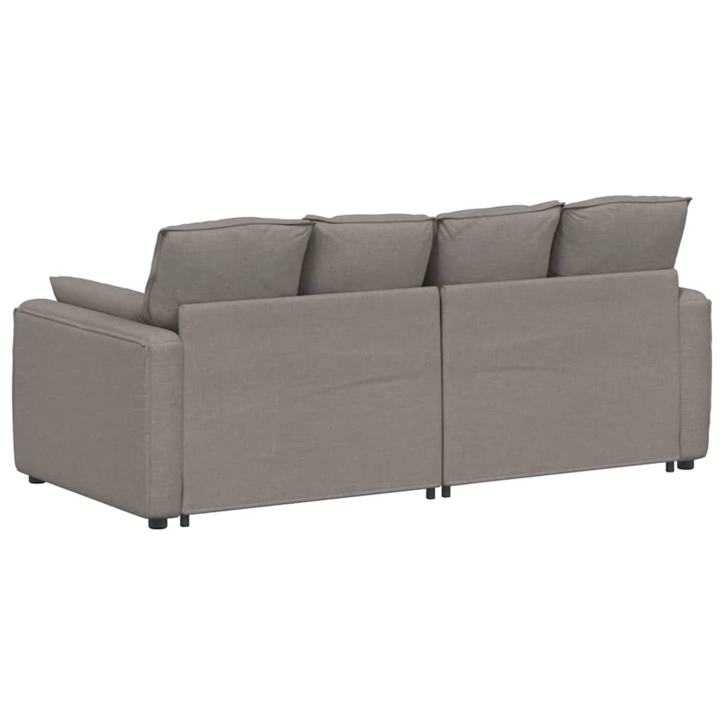 Modulaire bank met kussens taupe is nu te koop bij PeponiXL, paradijselijk wonen!
