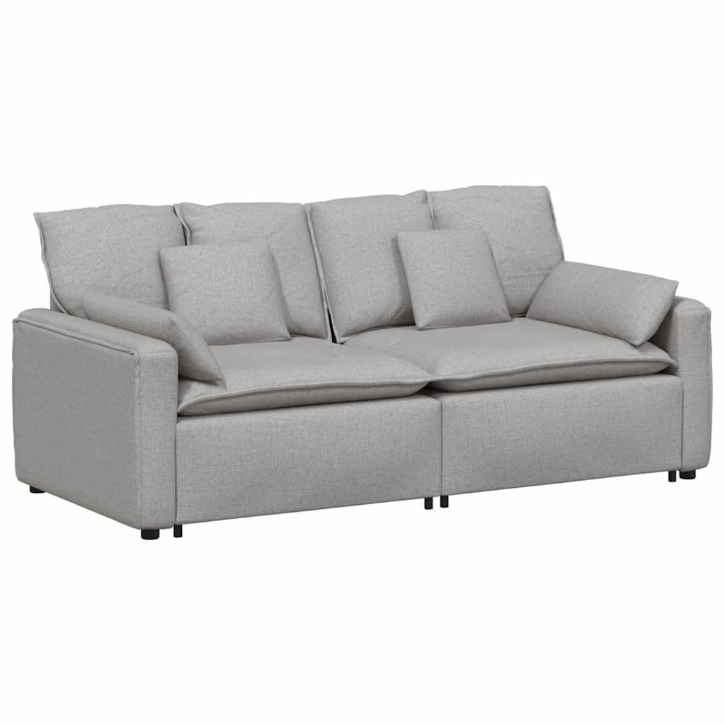 Modulaire bank met kussens wolk grijs is nu te koop bij PeponiXL, paradijselijk wonen!