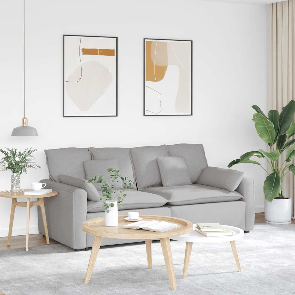 Modulaire bank met kussens wolk grijs is nu te koop bij PeponiXL, paradijselijk wonen!